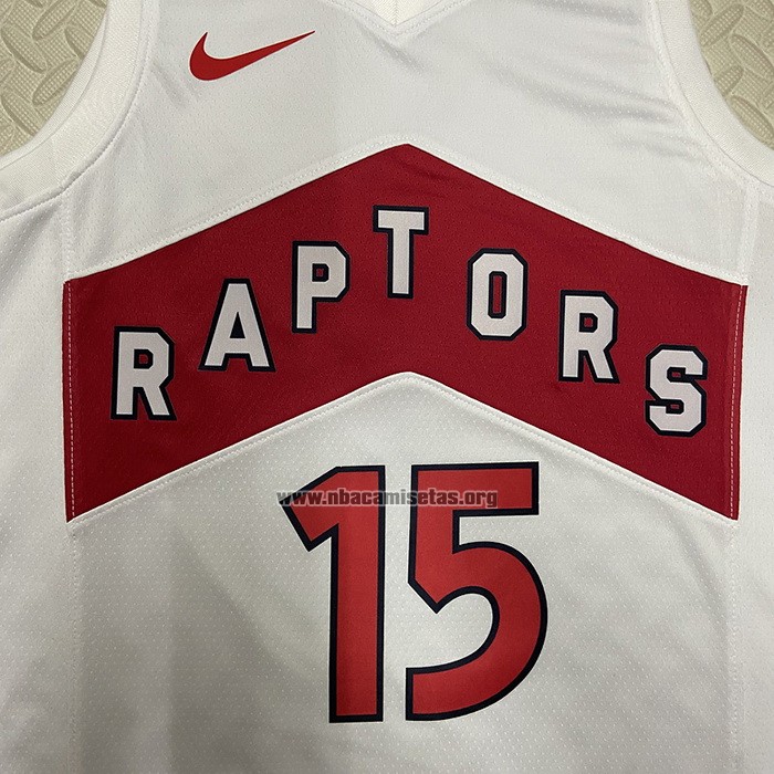 Camiseta Toronto Raptors Vince Carter NO 15 Association 2022-23 Blanco